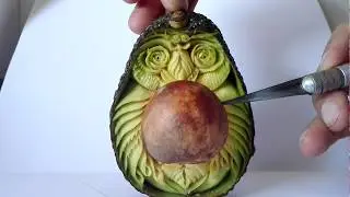 Scuruchi - Avocado carving - Stone Carving  Fruit carving  🥑