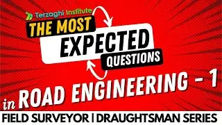 Most Expected Questions in Road Engineering-1 | Draughtsman | Complete Revision+Detailed concepts