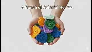 A bunch of colorful hearts