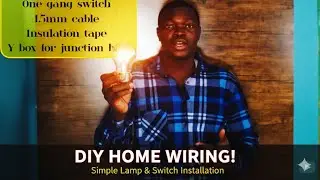 HOW TO CONNECT A ONE POINT OF LIGHT (USING ONE GANG SWITCH) ELECTRICAL TUTORIAL|DIY ELECTRICAL 
