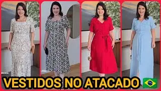 VESTIDOS NO ATACADO 🇧🇷 PROVADOR FASHION COM RENATA CASTANHEIRA 🌹✅#vestidos #moda #modamodesta 
