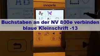 Einzelne Buchstaben für Brother NV800e zusammenfügen Vergrößerung der Darstellung Schrift Anja blau