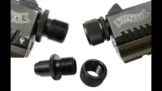 M8x.75--1/2x28 Adapter with Thread Protector Walther P22 S & W M&P22