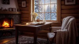 Peaceful Winter Window View ❄️ Relaxing 4K Piano Music for Study, Focus & Gentle Rest