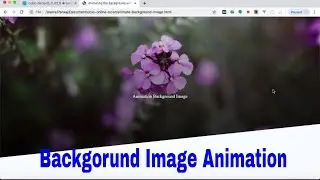 Animating background image html css only