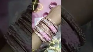 Pink colour affordable kada set #amilo #bangles