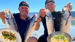Lake Mead Striper Cook Off | Catch Clean Cook Challenge | The Salty Twins