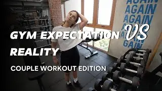 Gym expectation VS reality! #couple#noob#couplecomedy#capcut#gymfails#workoutfails