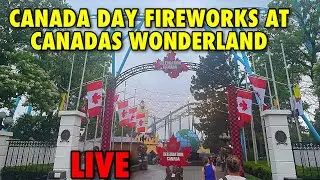 🔴LIVE: Canada Day Fireworks & Celebration at Canada's Wonderland #canadaday #fireworks #live