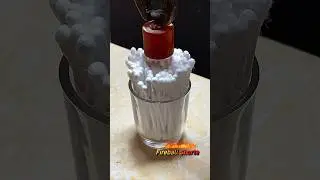 fireball vs cotton swab stick experiment #experiment #scienceexperiment #satisfying #viral #shorts