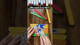 Sonic puzzle🧩 diy ideas for beginners🥰 #shorts #art #satisfying #painting #viralshort #fun