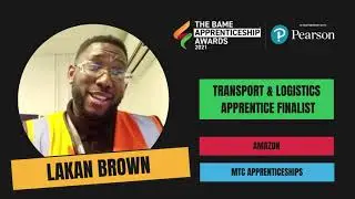 Lakan Brown - Amazon - Finalist for The BAME Apprenticeship Awards 2021