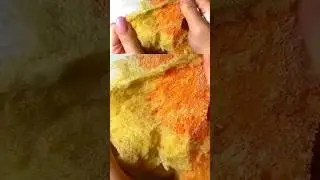 ASMR 🦁 Sponge ripping - color separation #satisfying #asmr #youtube #shorts #sponge #crunchy #rip