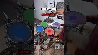 Six Stroke Roll For Beginners 🥁 #drums