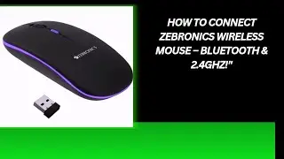 Zebronics Blanc Slim Wireless Mouse &ndash; How to Connect via Bluetooth & 2.4GHz!