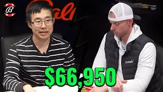 Matt Berkey Goes For A MASSIVE Overbet In This Stand Up Game On Bally Live Poker!