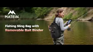 MATEIN Women's Fishing Sling Bag with Lure Rod Holder