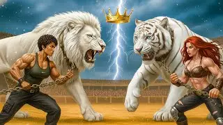 White Lion vs White Tiger ⚔️ Epic Showdown for the Throne of the Wild 🔥