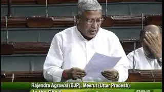 Matters of Urgent Public Importance: Sh. Rajendra Agarwal: 07.05.2012