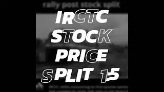 IRCTC stock split#1:5#youtube shorts