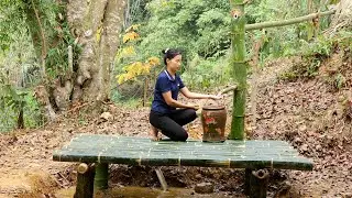 Upgrading irrigation systems, water supply by pipe bamboo (new water line) | L&yacute; Mai Ca