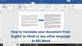 How to translate your document in MS Word|| Learn review tab