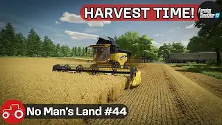 Harvesting Canola & Barley, Baling Straw & Mixing TMR - No Man's Land #44 FS22 Timelapse