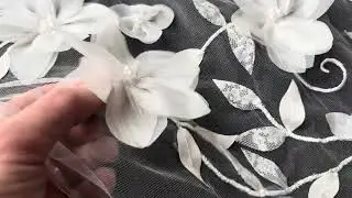 Ivory 3D Flower Lace - Portobella