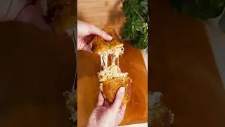 Buffalo Chicken Garlic Bread Grilled Cheese Sandwich