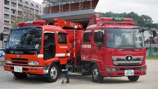 フォワードからレンジャーへ更新中！ 名古屋市消防局 輸送車 いすゞのトラック 日野自動車 