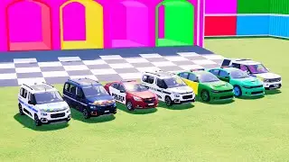 Transporting Police Cars | white | Colorful Police Cars Go Crazy in Playground | FS22 game fs22