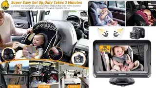 Amazon.com  Do Honest Baby Car Camera Baby Car Mirror Crystal Monitor for 2 Kids -V33 - Baby