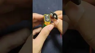 How to make 9 volt battery clip at home #shorts #9vbatteryclip
