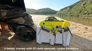 ProBoat Recoil V1 MOD 6s run made 79kmh with an Atomic SR85 stock prop! SIDE A video!