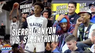 Ziaire Williams DUNK SHOW for Demar Derozan + Nick Young! Bronny James + Sierra Canyon vs St Anthony