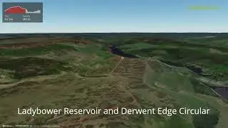 Ladybower Reservoir and Derwent Edge Circular ∆ hiking trails ∆ 3d-trail.com/england/