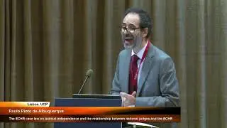 Paulo Pinto de Albuquerque speaking at the conference 