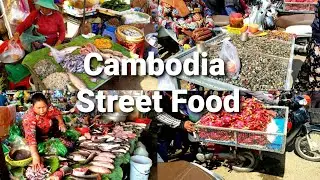 Cambodian Street Food Sell Vegetable Preak Phnov Market at Phnom Penh