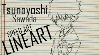 Tsunayoshi Sawada |Speed Art Line Art| Photoshop CS5