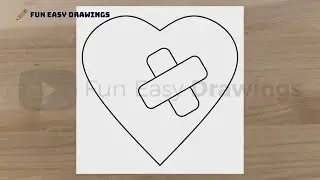 How to Draw Broken Heart Easy - @funeasydrawings  #FunEasyDrawings #drawing #broken #heart #cartoon