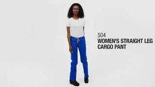WonderWink WonderWork  504  Womens Straight Leg Cargo Pant 1080p