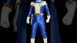 Gokai Blue Flash, Mask, Turbo & Five Blue.