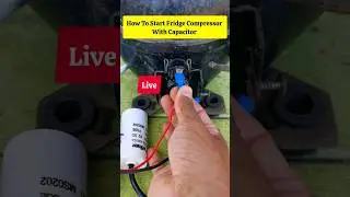 Refrigerator compressor start with capacitor #refrigeratorcompressor #fridgecompressor #compressor