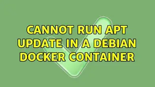 Cannot run apt update in a Debian docker container