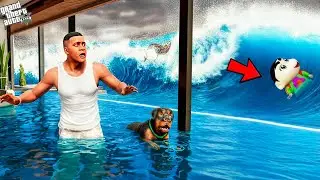 Franklin Surviving The Biggest Tsunami in Los Santos|| Gta 5