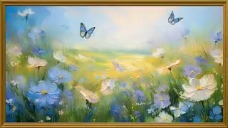 Eras Inspired Art Gallery | Wildflower Meadow with Butterflies | 4K Frame TV Screensaver