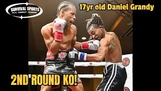 17yr old Daniel Grandy 2nd Round KO Only His 4th Pro Fight!