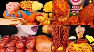 ASMR MUKBANG | Fire Noodles & Spicy Seafood Boil & Octopus Fried | Tasty & Spicy 