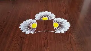 Easy and Beautiful peacocks rangoli only (3) dot's