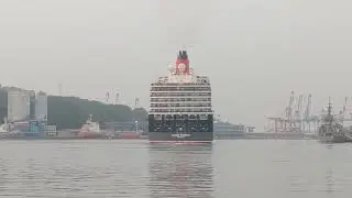 MS Queen Elizabeth departing at 6 P.M., April 14, 2023, Keelung Taiwan